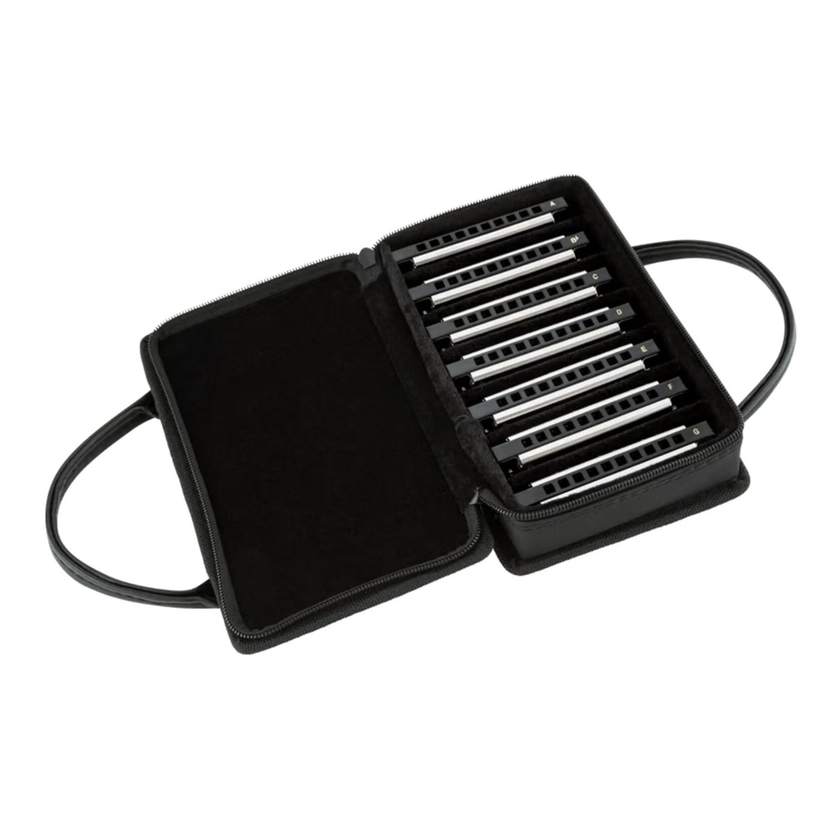 Fender Blues Deluxe Harmonica 7 Pack with Case (Keys C, G, A, D, F, E, B Flat)