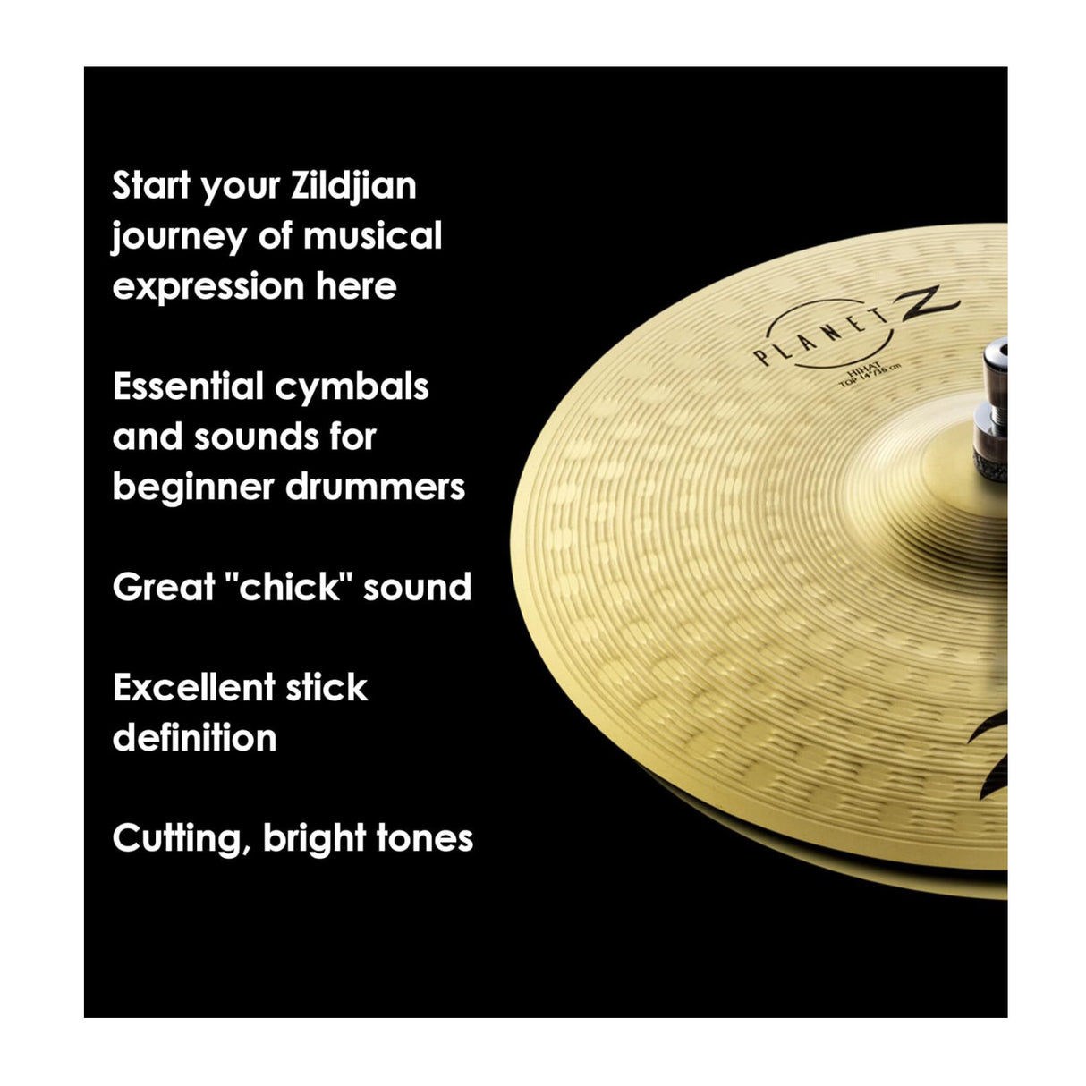 Zildjian Planet Z 14 Inch Hi-Hat Cymbals Pair (New 2020)