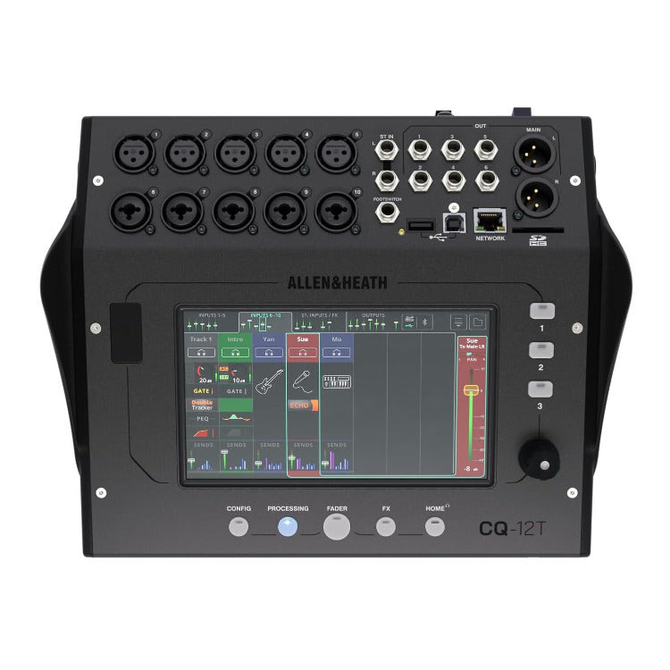 CQ-12T Ultra-Compact 12-In/8-Out 96kHz Digital Mixer with Bluetooth (Black)