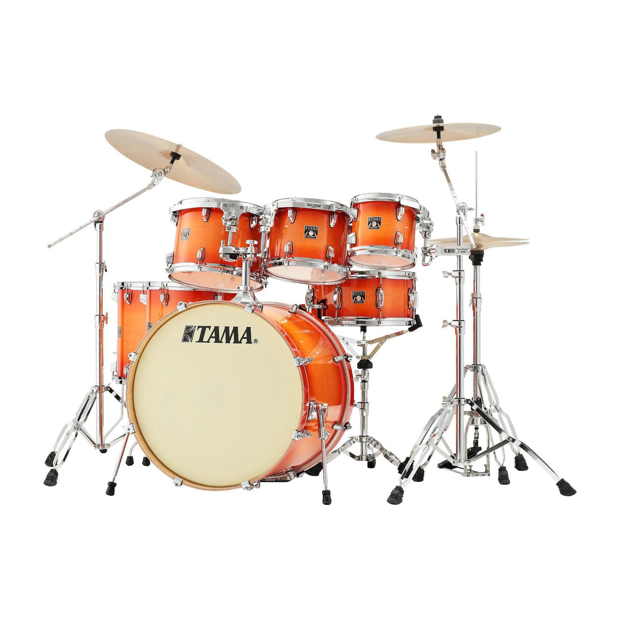 TAMA Superstar Classic 7-Piece Drum Shell Pack (Tangerine Lacquer Burst)