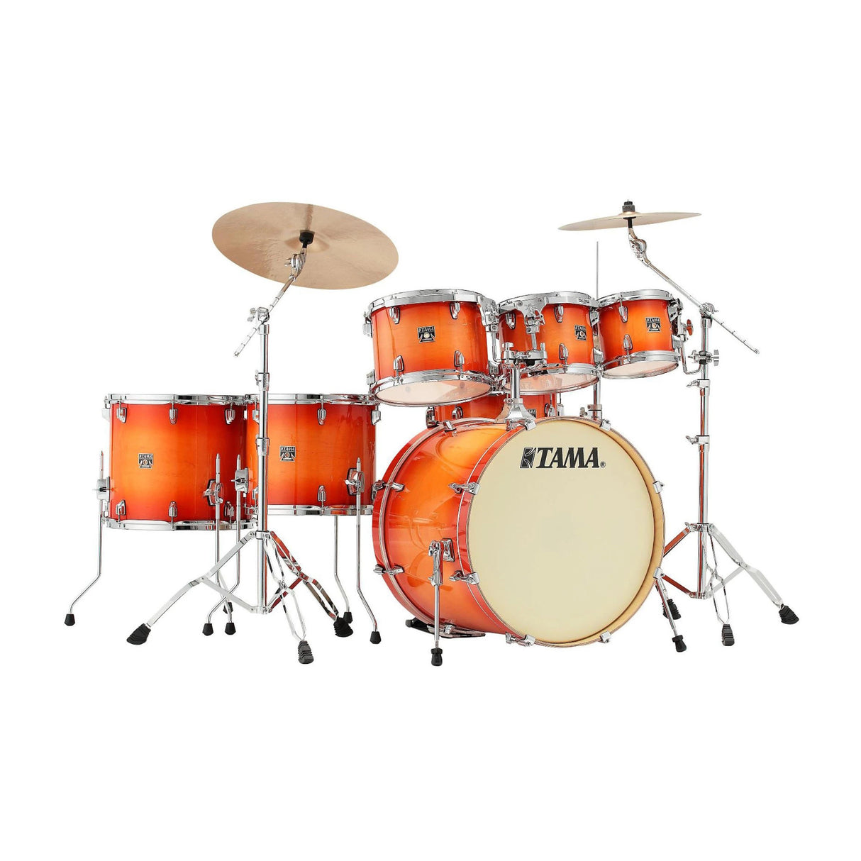 TAMA Superstar Classic 7-Piece Drum Shell Pack (Tangerine Lacquer Burst)