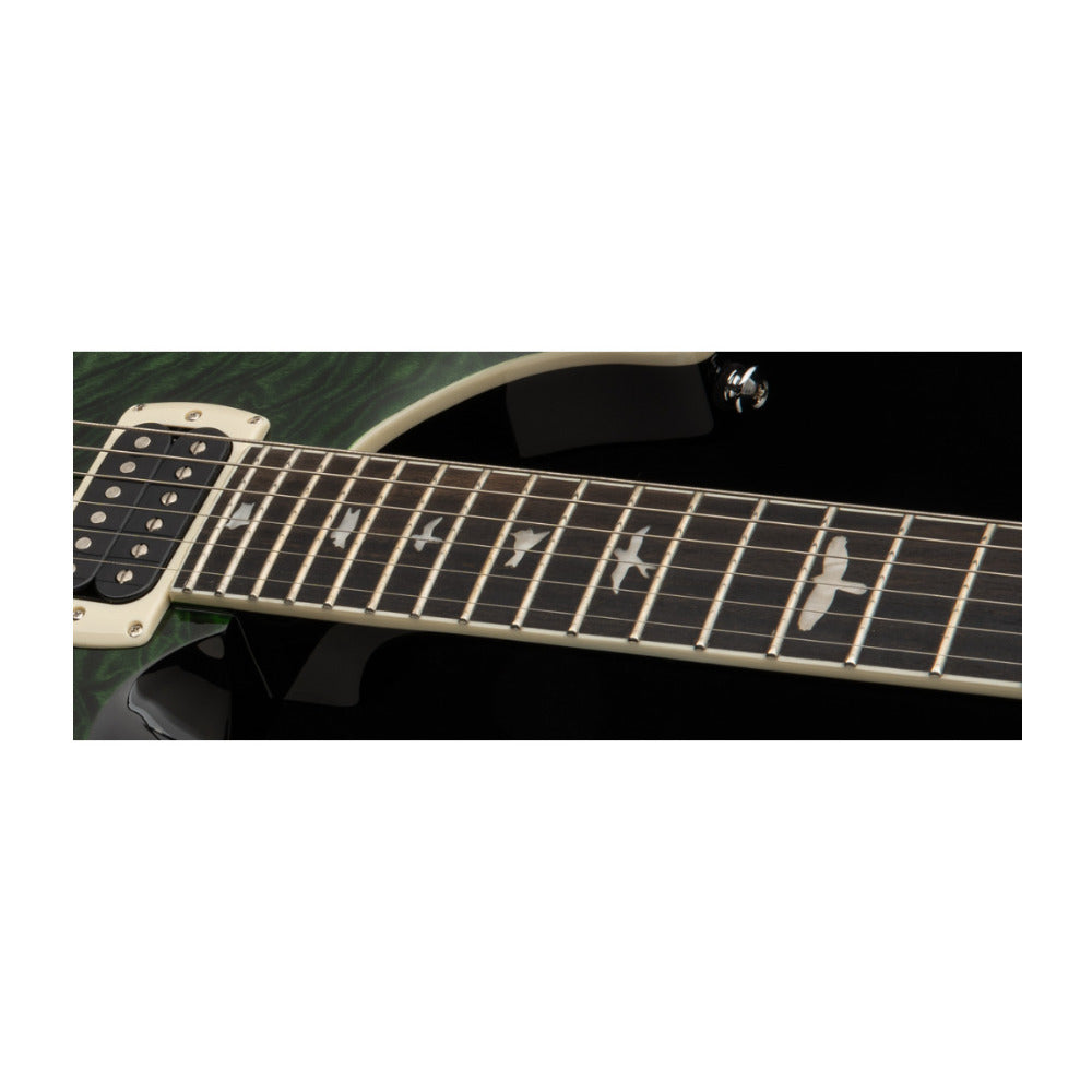 PRS SE Custom 24 Quilt Electric Guitar HH with Quilted Maple Top and 85/15 S Pickups (Teal Black)
