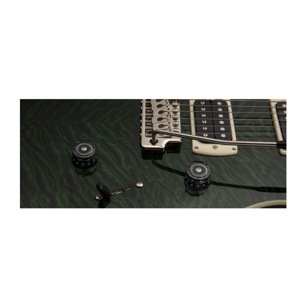 PRS SE Custom 24 Quilt Electric Guitar HH with Quilted Maple Top and 85/15 S Pickups (Teal Black)