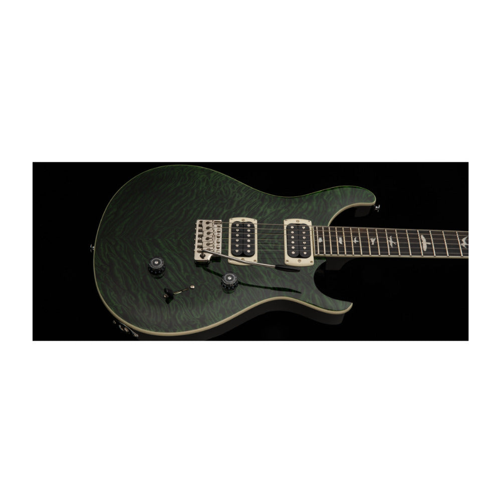 PRS SE Custom 24 Quilt Electric Guitar HH with Quilted Maple Top and 85/15 S Pickups (Teal Black)