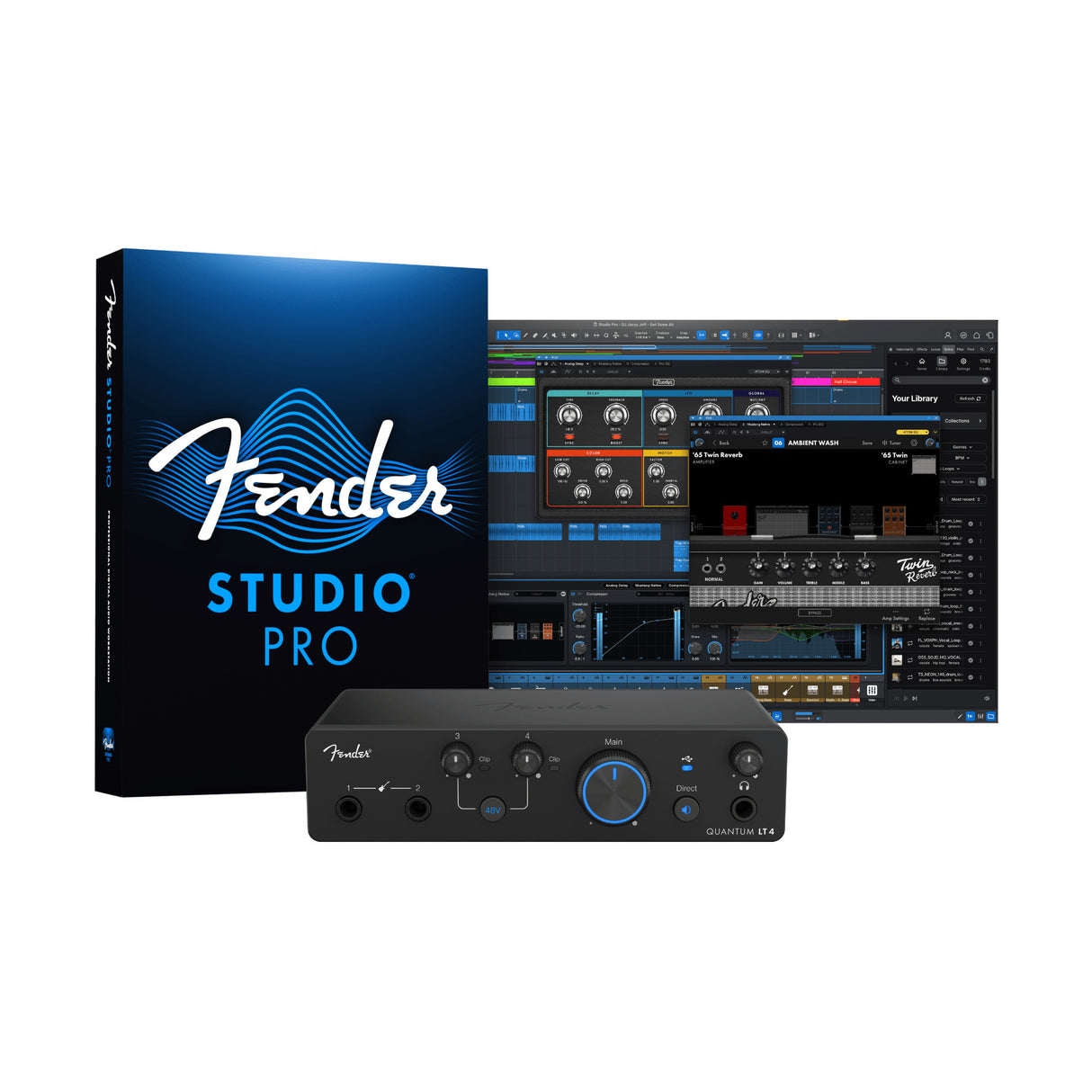 Fender Studio Quantum LT 4 4x2 USB-C Audio Interface (Black)