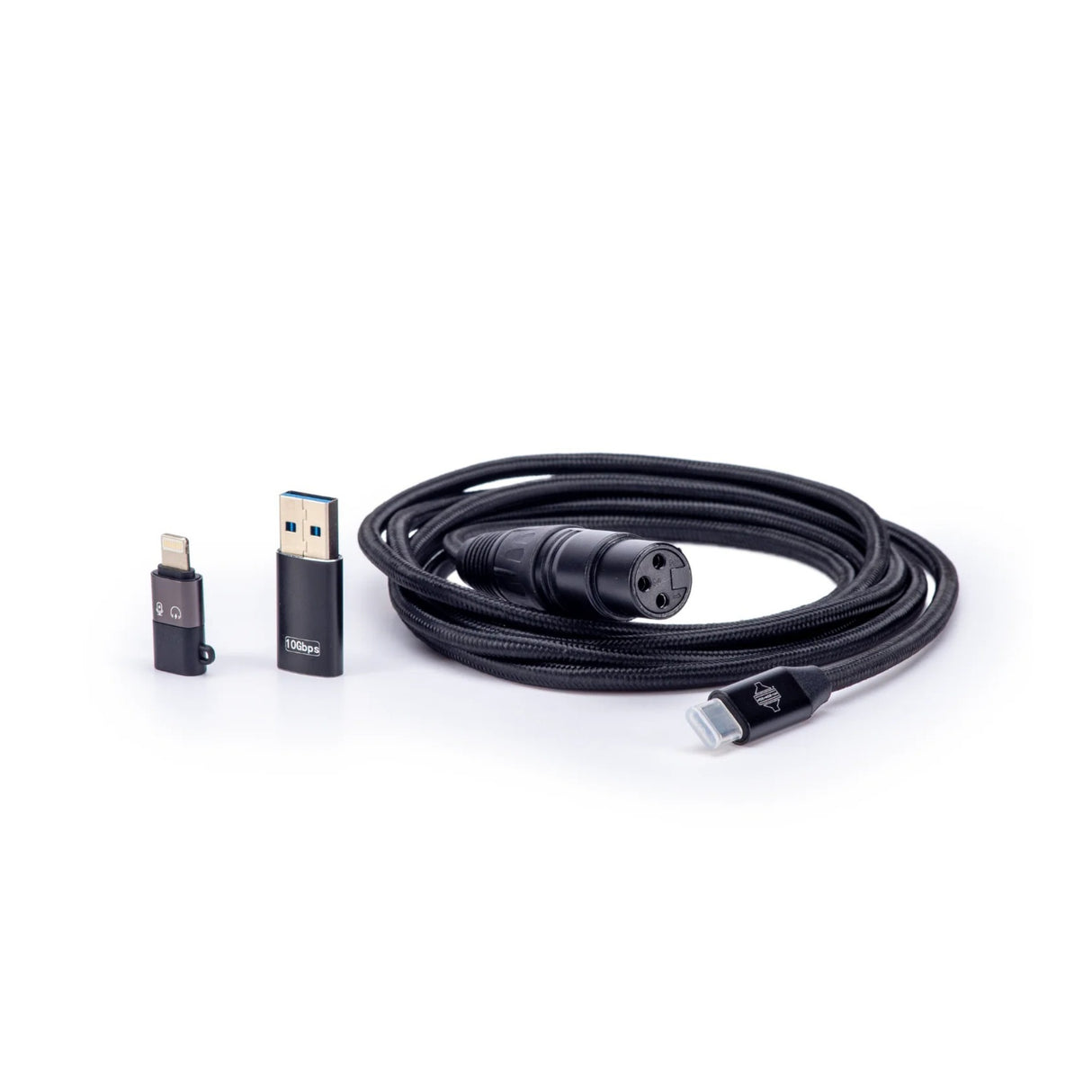 Sontronics XLR to USB-C Type Cable with Smartphone and USB-A Type Connectors (Black)