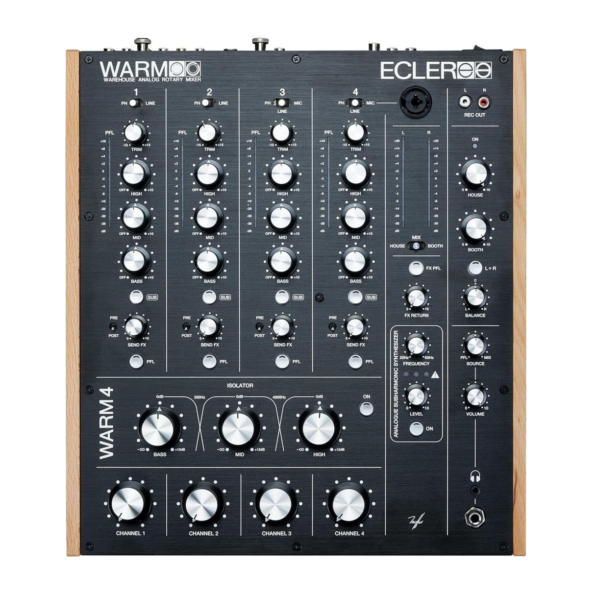 Ecler WARM4 Professional 4-Channel Analogue Rotary DJ Mixer