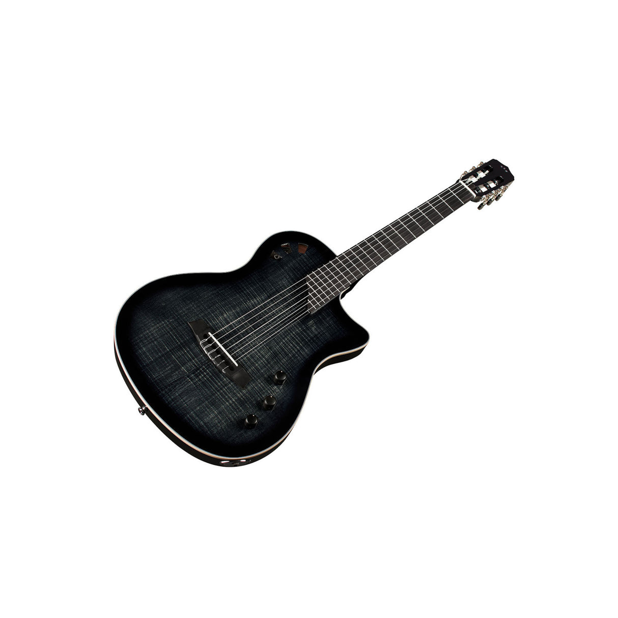 Cordoba Stage Nylon 6-String Electric Guitar with Gig Bag (Black Burst)