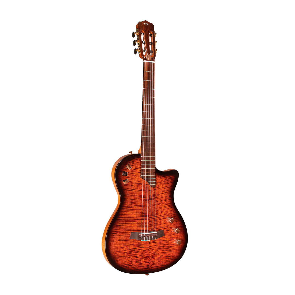 Cordoba Stage Nylon 6-String Electric Guitar with Gig Bag (Edge Burst)