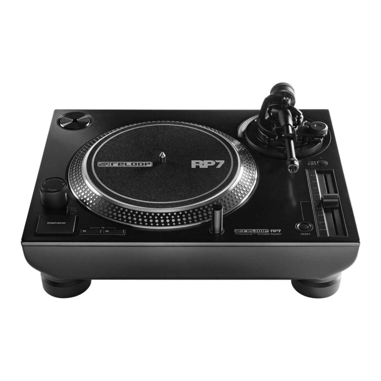 Reloop RP-7 Pro 7in Vinyl Turntable System with Amplifier and FR Speaker Bundle