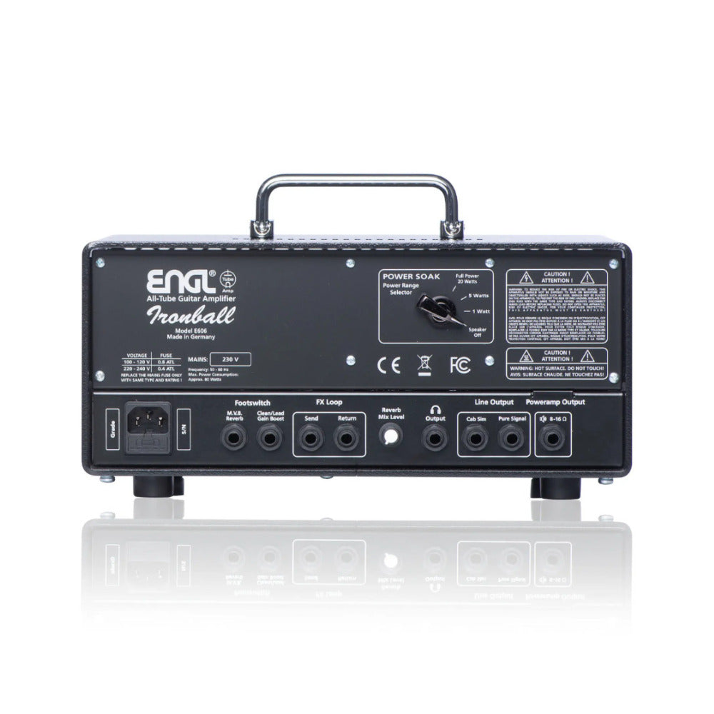 ENGL Ironball E606 20W Tube Guitar Amp Head with Power Soak Control (Black)