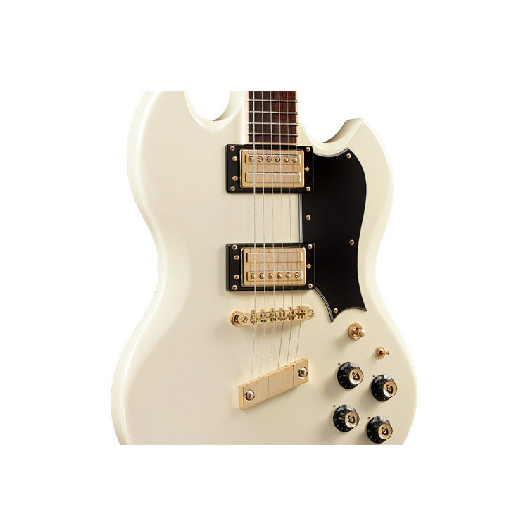 Guild Polara Kim Thayil Electric Guitar with Mahogany Body (Vintage White)
