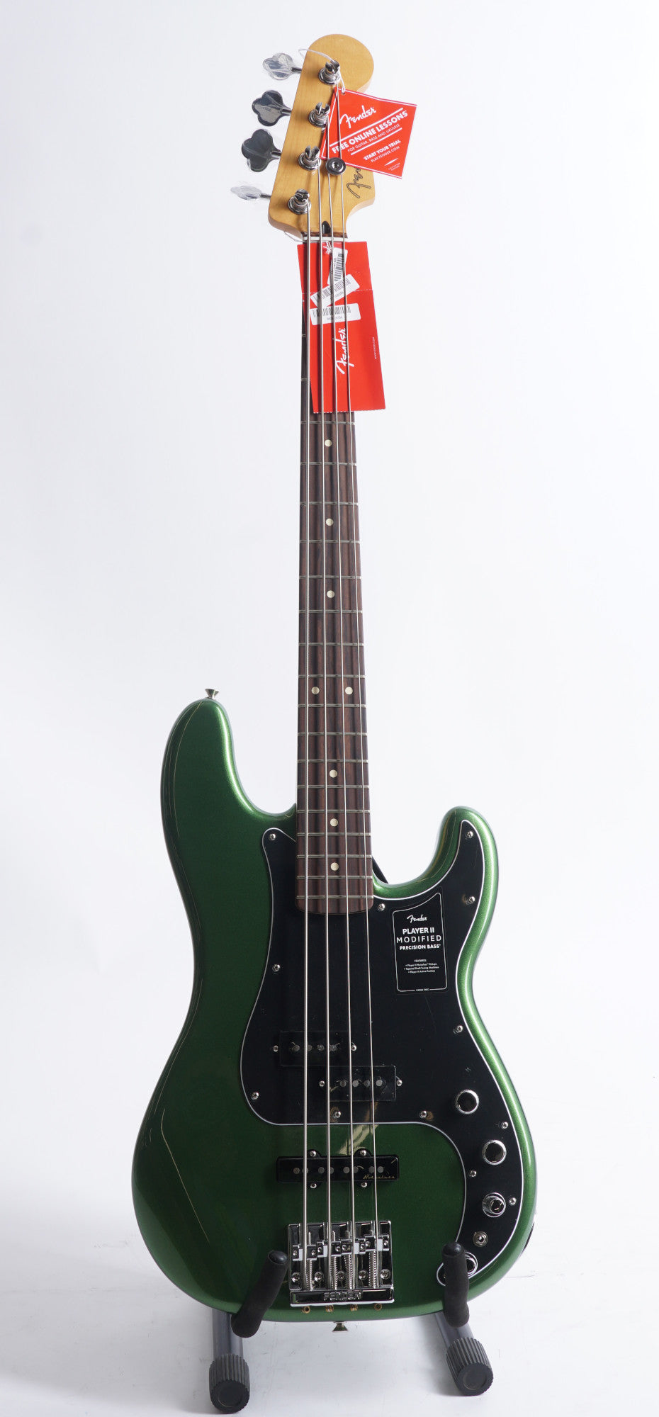 Fender Player II Modified Active Precision Harvest Green Metallic Bass Guitar (Used)