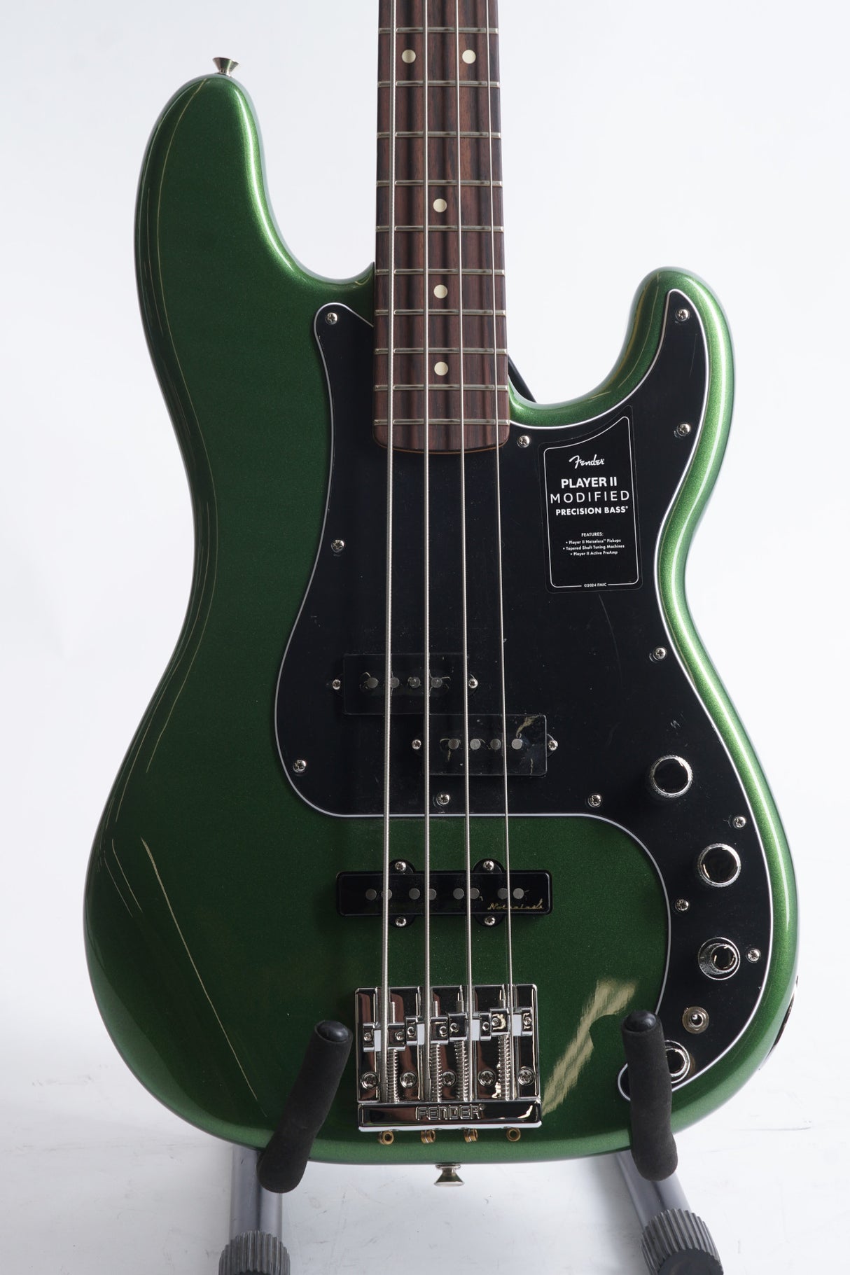 Fender Player II Modified Active Precision Harvest Green Metallic Bass Guitar (Used)