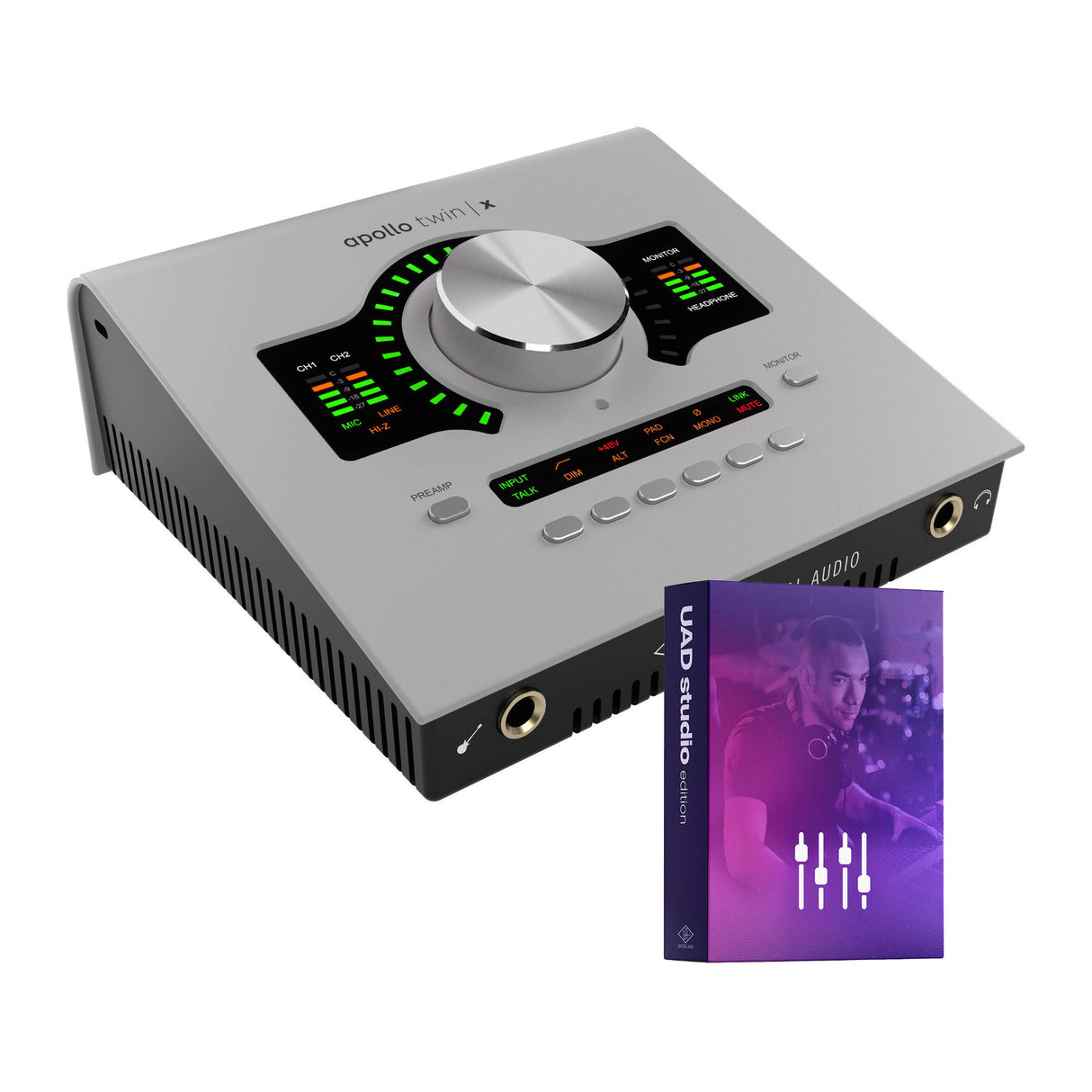 Universal Audio Apollo Twin X QUAD Gen 2 Audio Interface with Studio+ and Cover