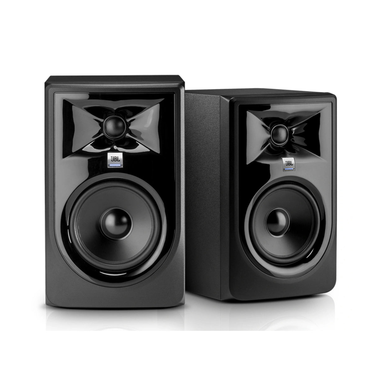 JBL 306P MkII Powered 2-Way Studio Monitor Pair Bundle Isolation Pads and Cable