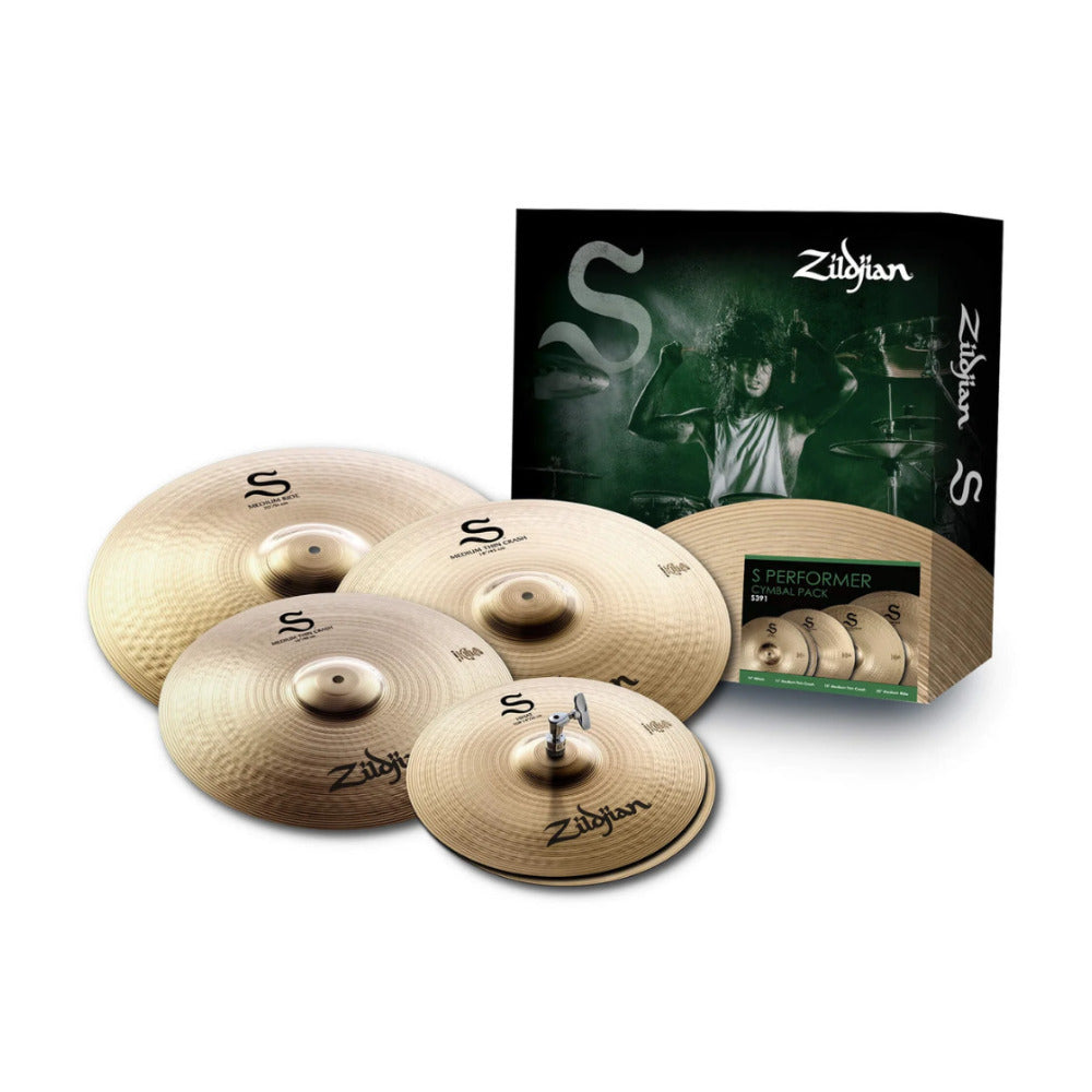 Zildjian S Performer Cymbal Pack B12 Alloy Bright Finish Drum Cymbal Set