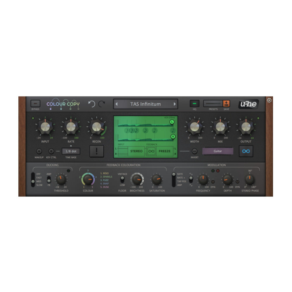 u-he Colour Copy Analog BBD Delay Plug-In with Five Colour Modes and Stereo Control