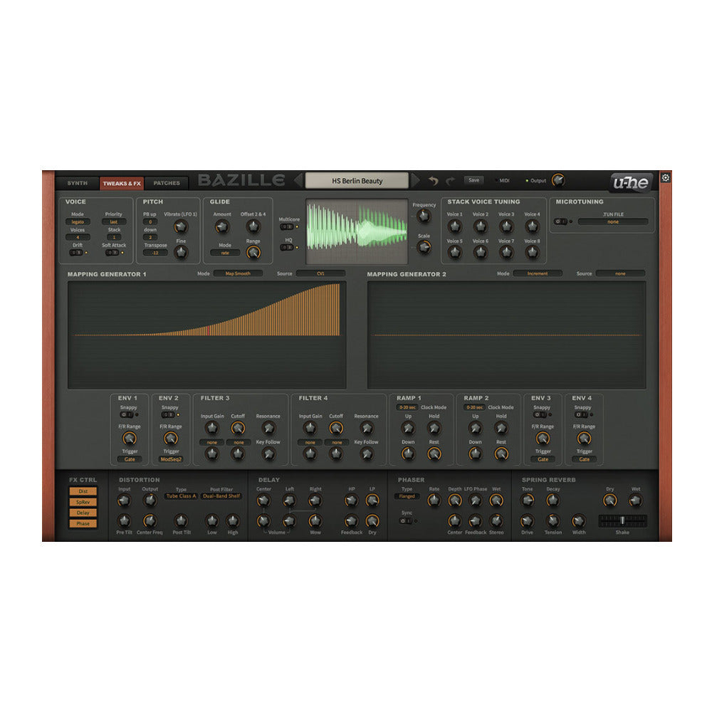 u-He Bazille Semi-Modular Synthesizer with FM, Phase Distortion and Modular Routing
