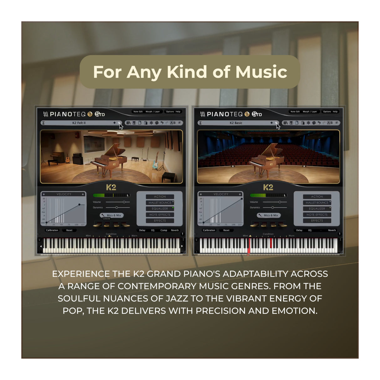 Pianoteq K2 Grand Piano Add-on with 105-Keys Extended Range and 20 Presets