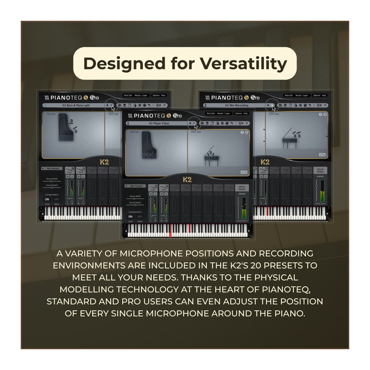Pianoteq K2 Grand Piano Add-on with 105-Keys Extended Range and 20 Presets