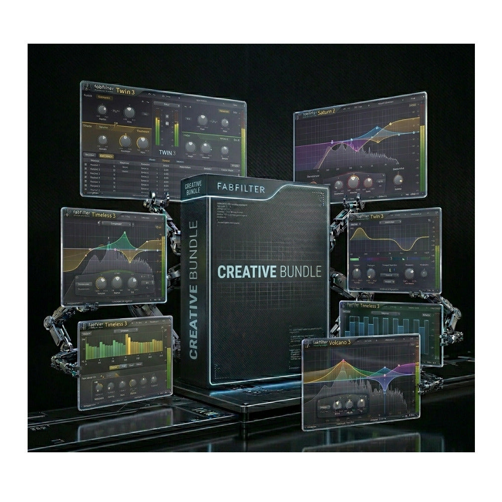 FabFilter Creative Bundle Audio Plugins with Twin 3, Saturn 2, Timeless 3 and Volcano 3
