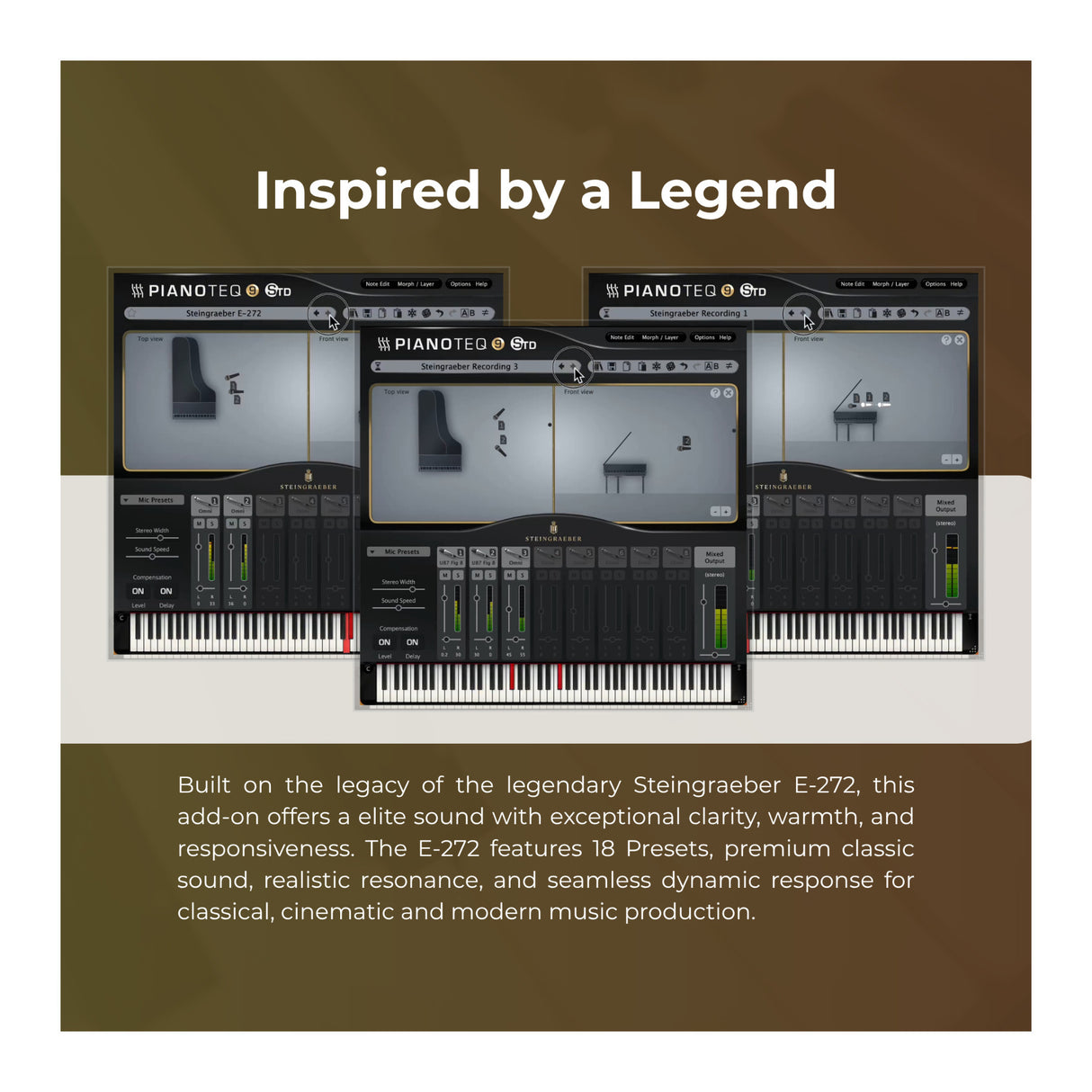 Pianoteq Steingraeber E-272 Grand Piano Add-On with 18 Presets and Premium Classic Sound