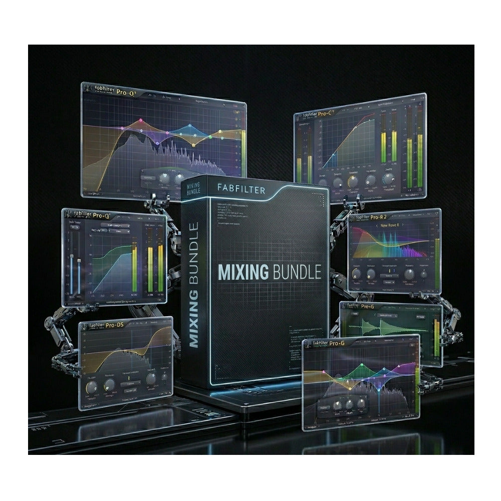 FabFilter Mixing Bundle Pro Audio Plugins for EQ Compression Reverb De-essing and Studio Mixing