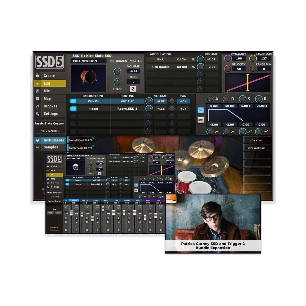Steven Slate Drums Patrick Carney SSD and Trigger 2 Bundle Expansion Plug-in
