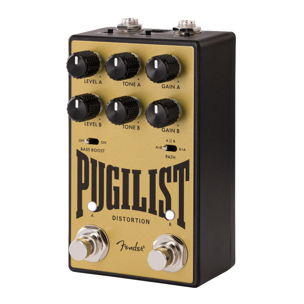 Fender Pugilist V2 Dual Distortion Guitar Effects Pedal (Gold)