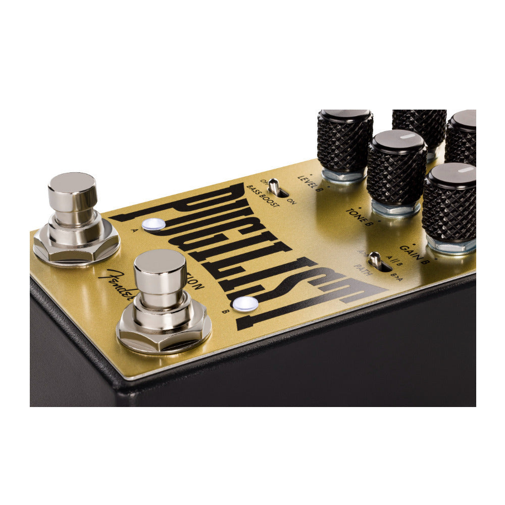 Fender Pugilist V2 Dual Distortion Guitar Effects Pedal (Gold)