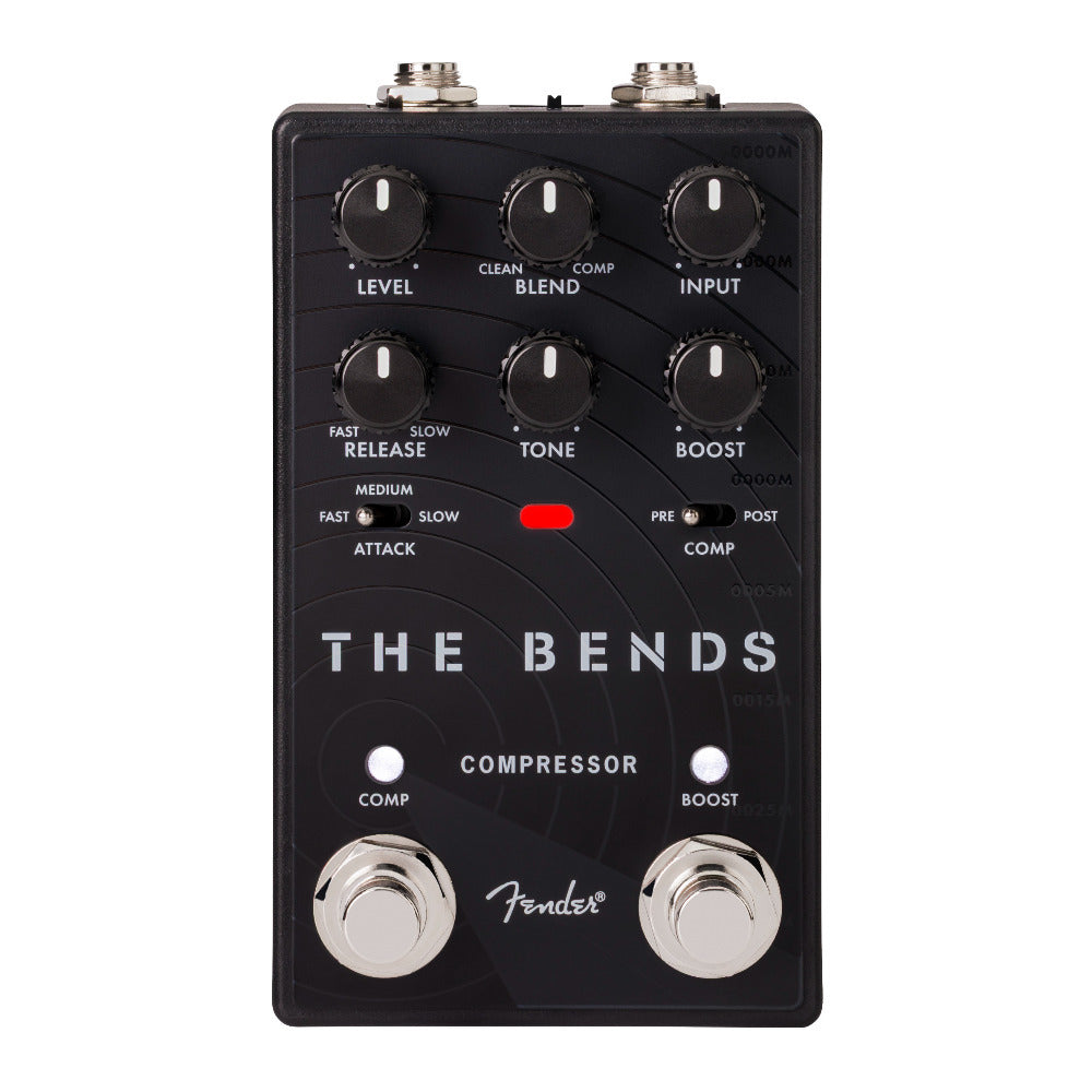Fender The Bends Compressor V2 Analog Guitar and Bass Effects Pedal (Black)