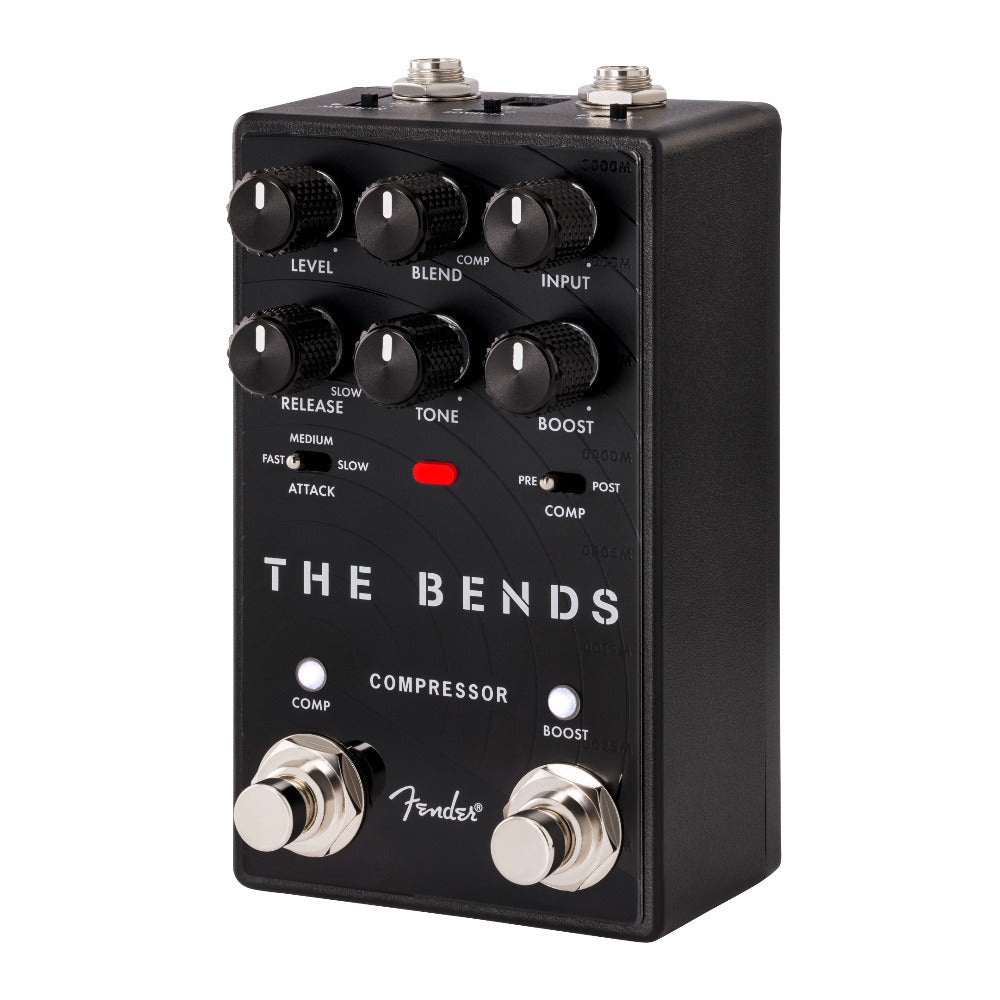 Fender The Bends Compressor V2 Analog Guitar and Bass Effects Pedal (Black)