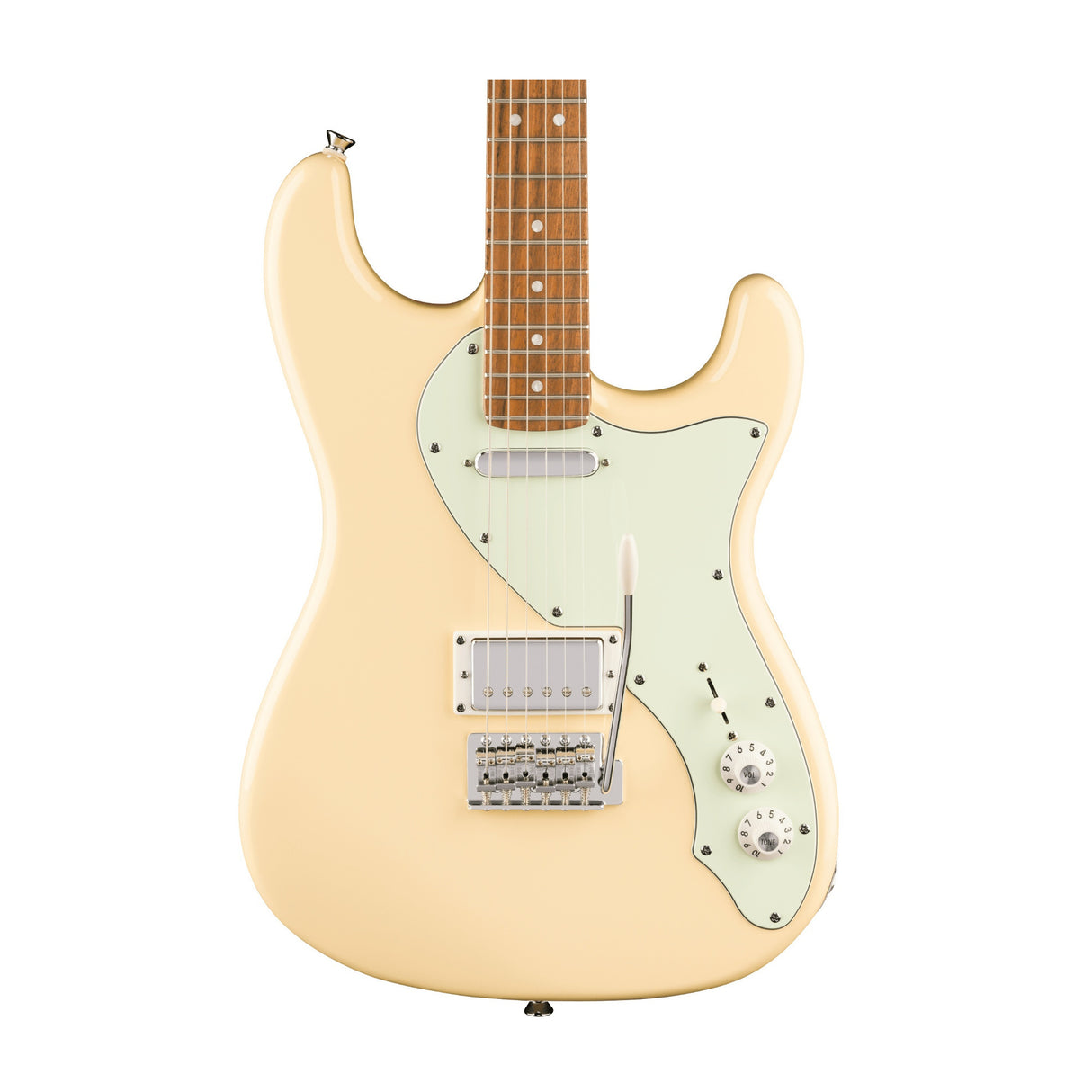 Fender Paranormal Stratocaster Deluxe Guitar, Laurel Fingerboard (Vintage White)