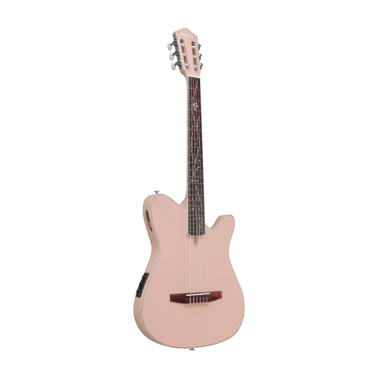Ibanez Tim Henson TOD10NPAF Electric Nylon Guitar with C-Shape Neck and FRH Body (Pearl Pink Flat)