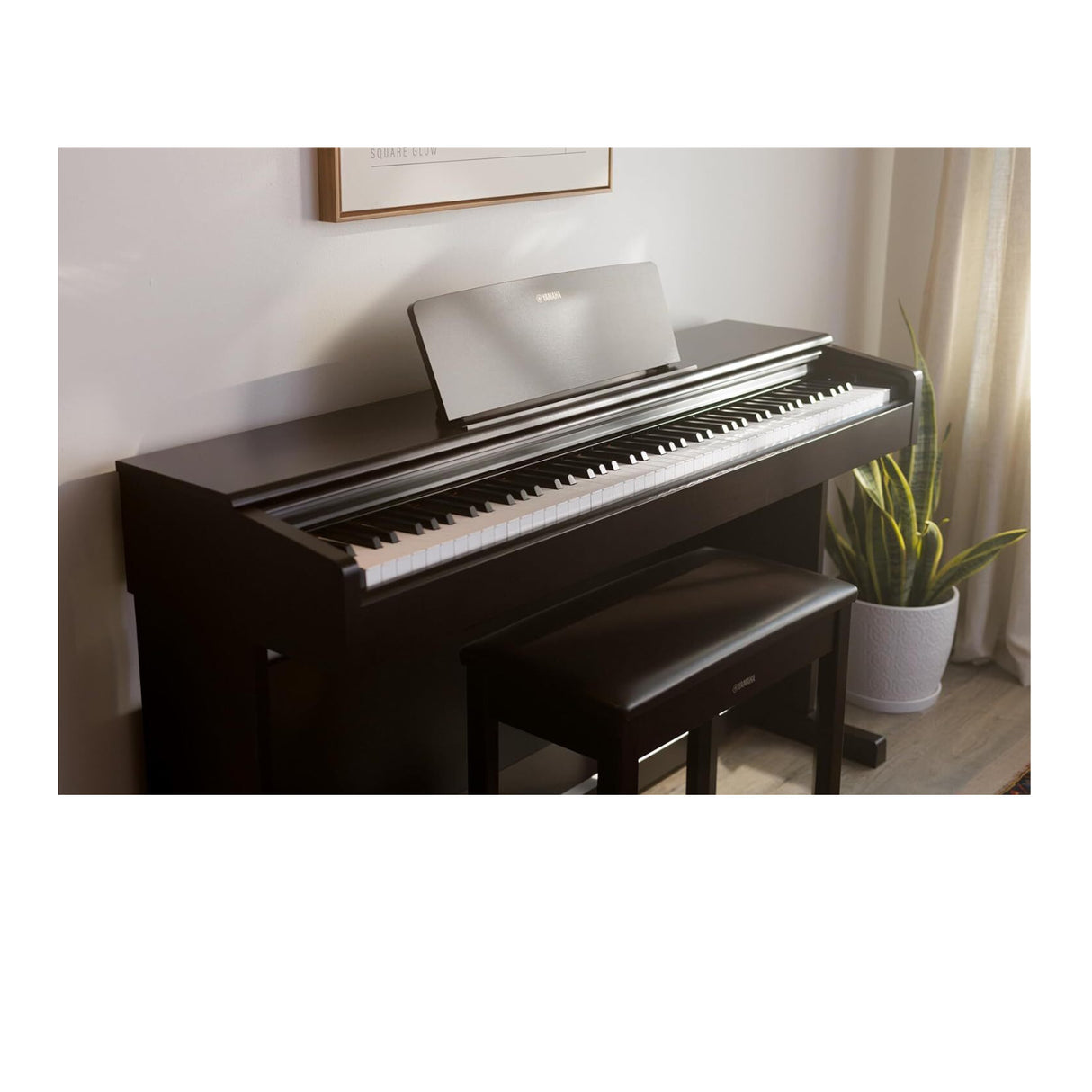 Yamaha Arius Series 88-Key Weighted Digital Home Piano with Bench (Rosewood)