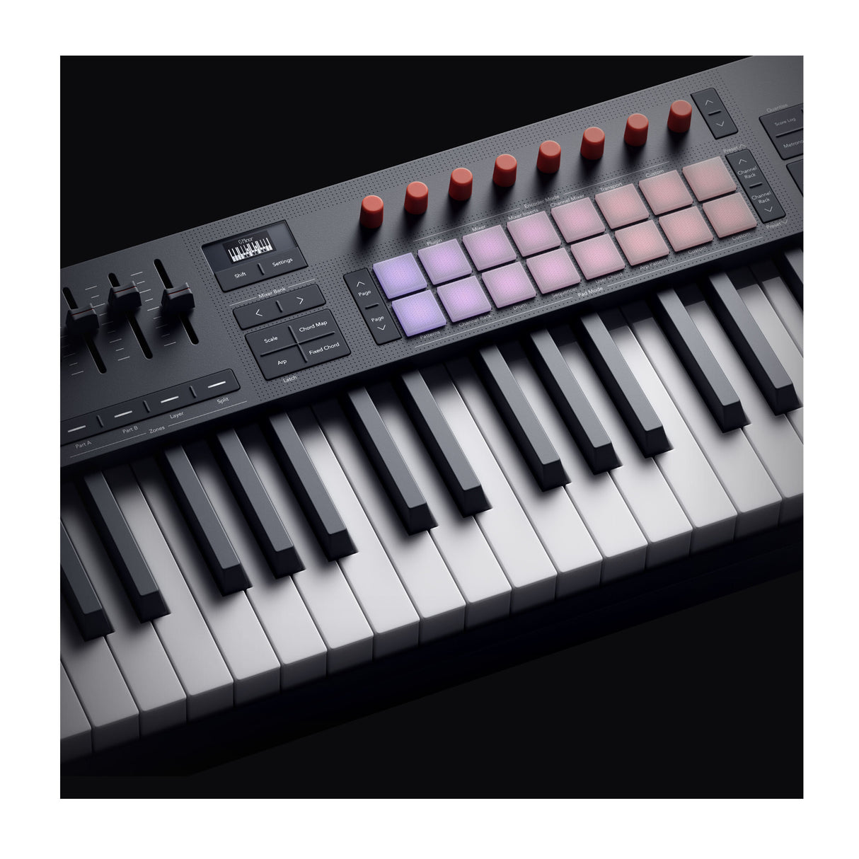 Novation FLkey 61 MK2 FL Studio MIDI Keyboard Controller with Semi-weighted Keys