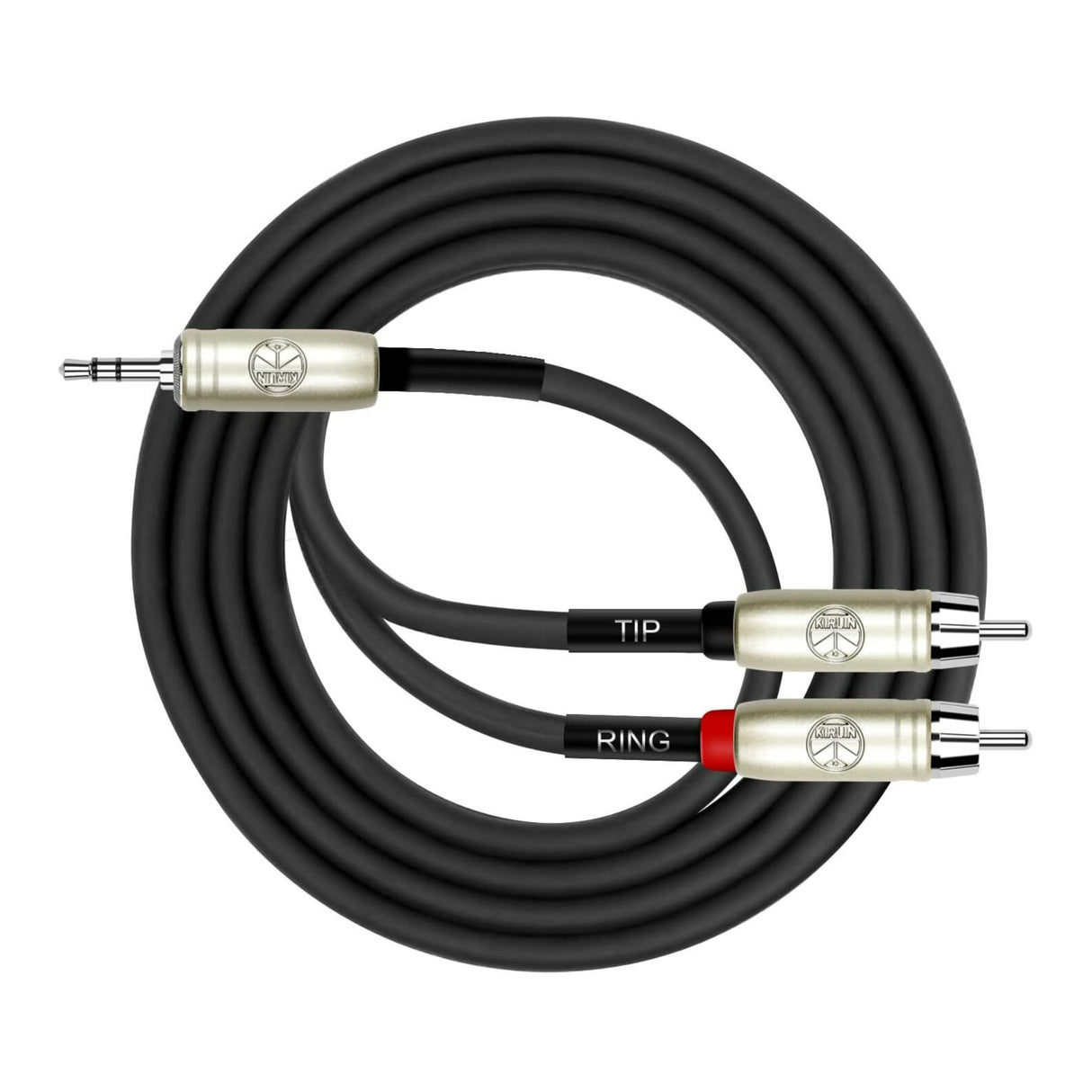 Kirlin Y-364PRL 3.5mm Stereo Plug to Dual RCA Cable