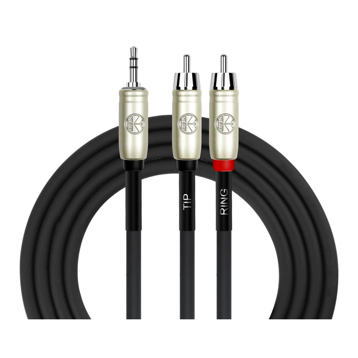 Kirlin Y-364PRL 3.5mm Stereo Plug to Dual RCA Cable
