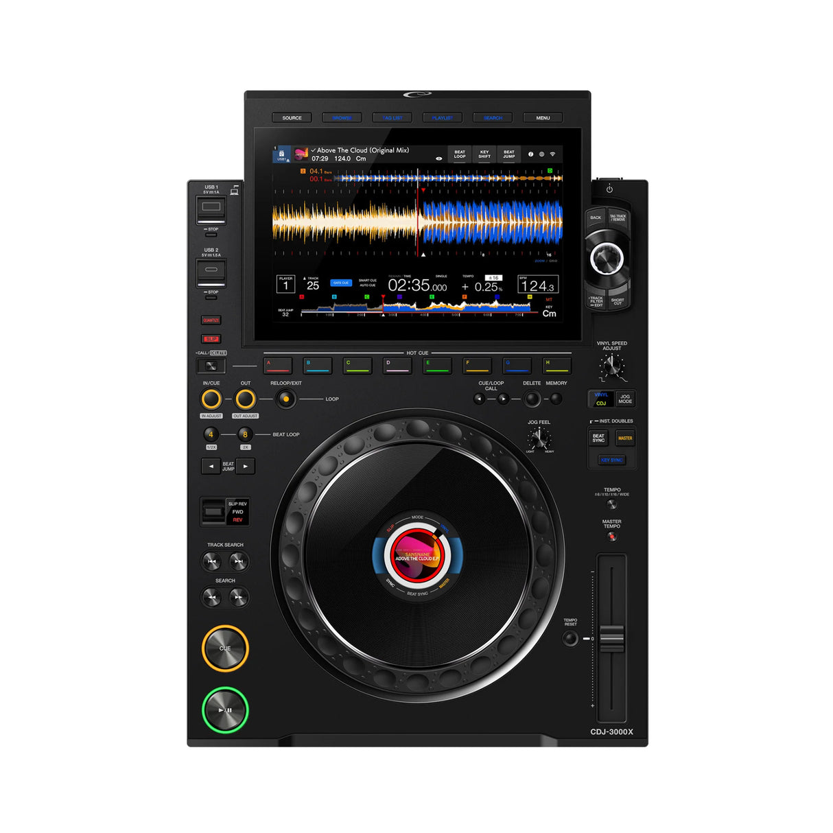 AlphaTheta CDJ-3000X Professional DJ Media Player with 10.1 Inch Touchscreen Display