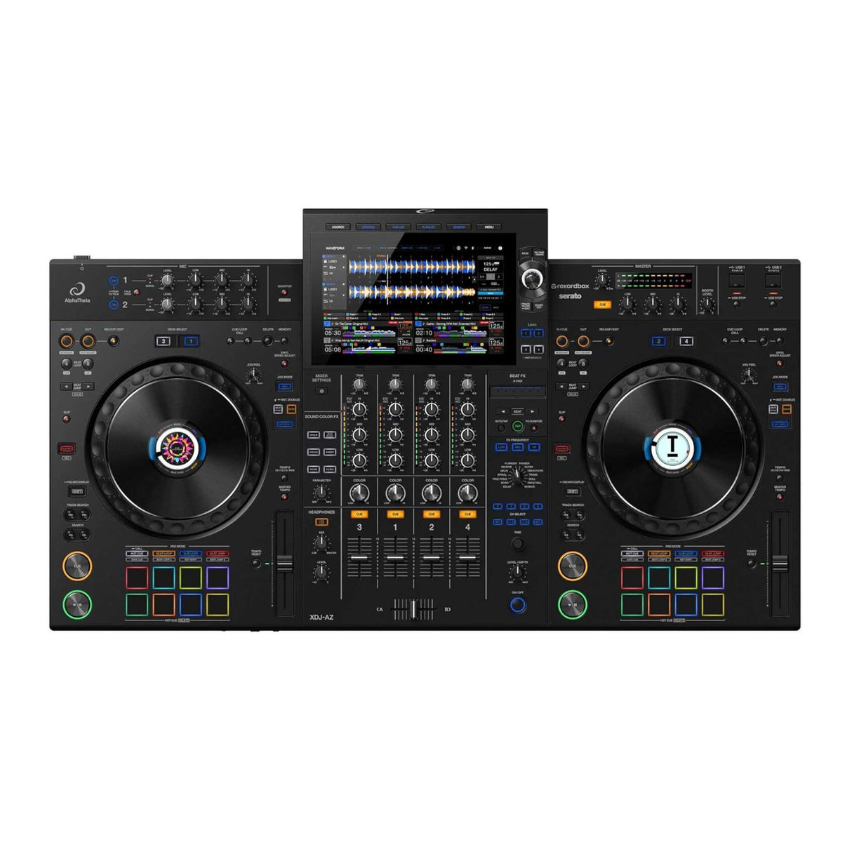 AlphaTheta XDJ-AZ 4-Channel All-In-One Digital DJ System with 10.1 Inch Touchscreen