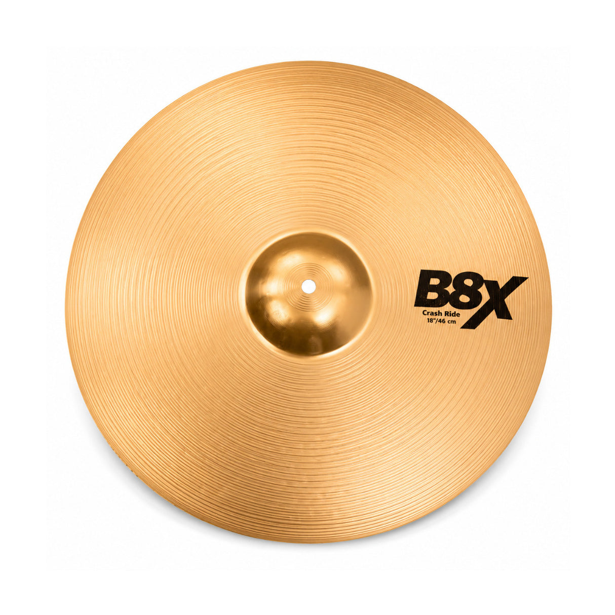Sabian 18-inch B8X Medium Crash Ride Cymbal with B8 Bronze Construction and Articulate Bow Response