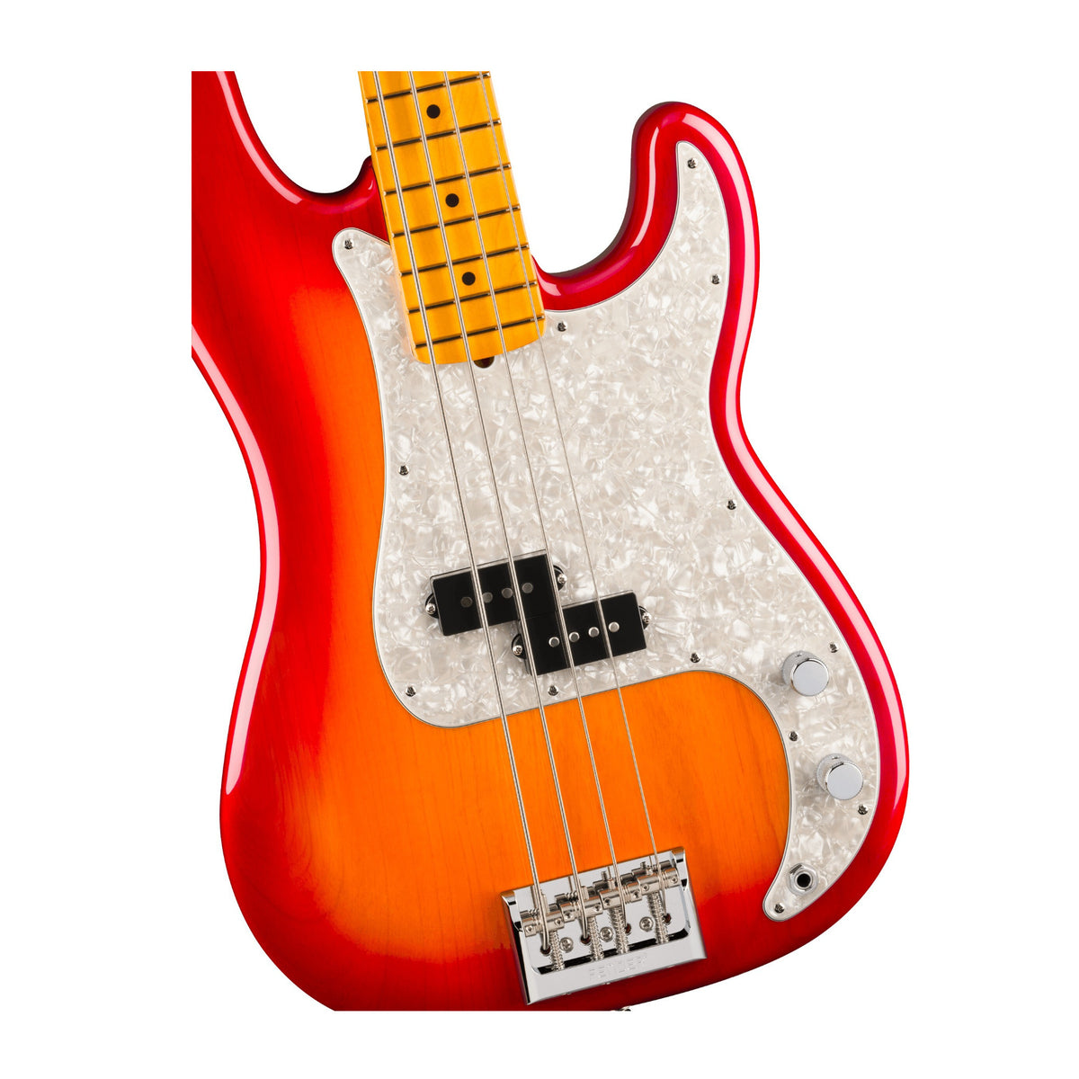 Fender American Professional Precision Bass Guitar with Maple Fingerboard (Aged Cherry Burst)