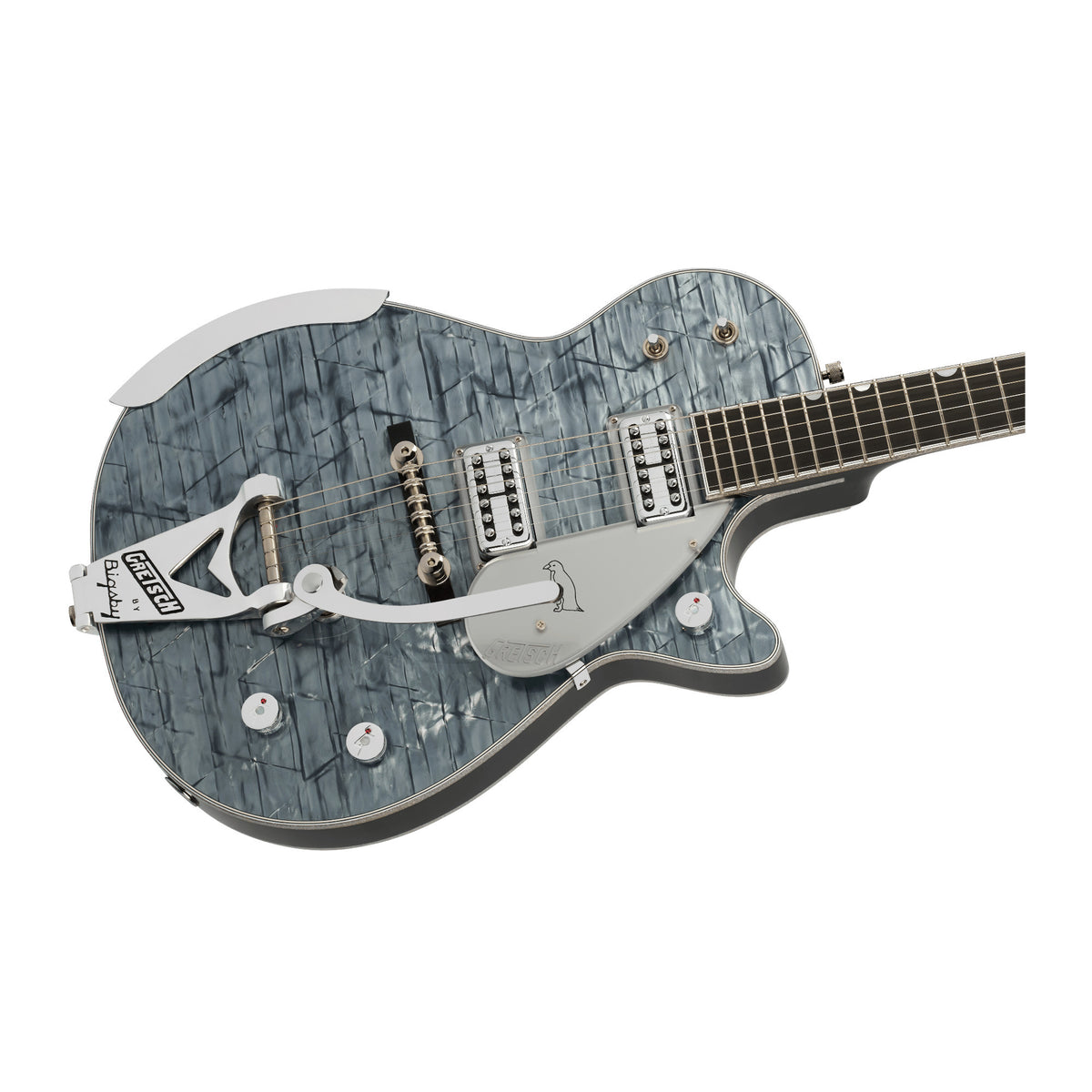 Gretsch G6134T-58 Limited Edition Penguin Electric Guitar with String-Thru Bigsby (Light Blue Pearl)