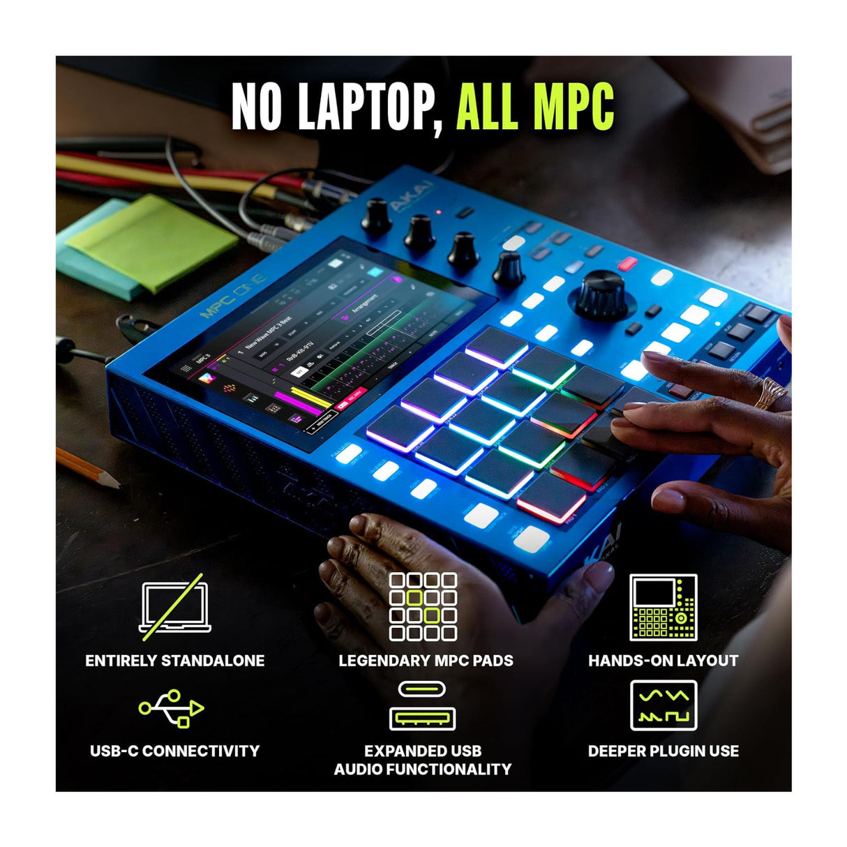 Akai Professional MPC One G2 Music Production Center with Sampler, Sequencer and 16 Classic MPC Pads