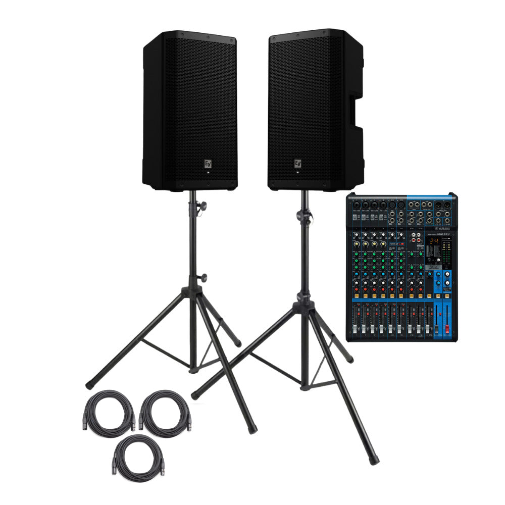 Electro Voice ZLX 12P G2 12 Inch 2 Way 2 Pack Powered Loudspeaker Bundle (Open Box)