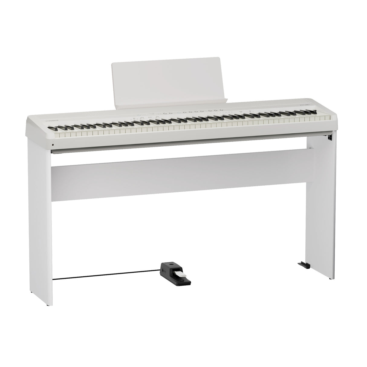 Roland FP-40 88-Key White Digital Piano Bundle with KSF-40 White Piano Stand