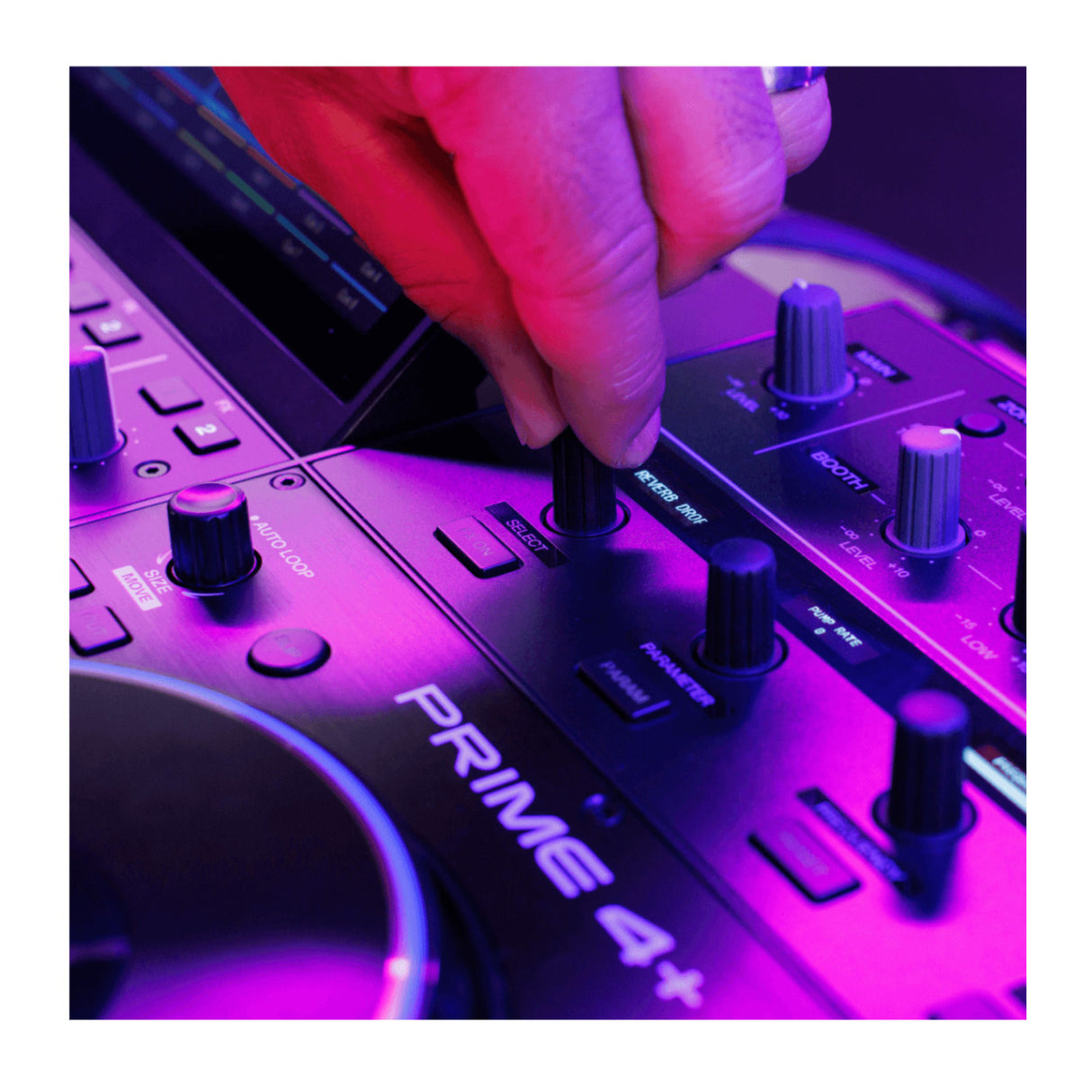 Denon DJ PRIME 4+ 4-Channel Standalone DJ System with Built-in FX, Lighting Output, and Stems