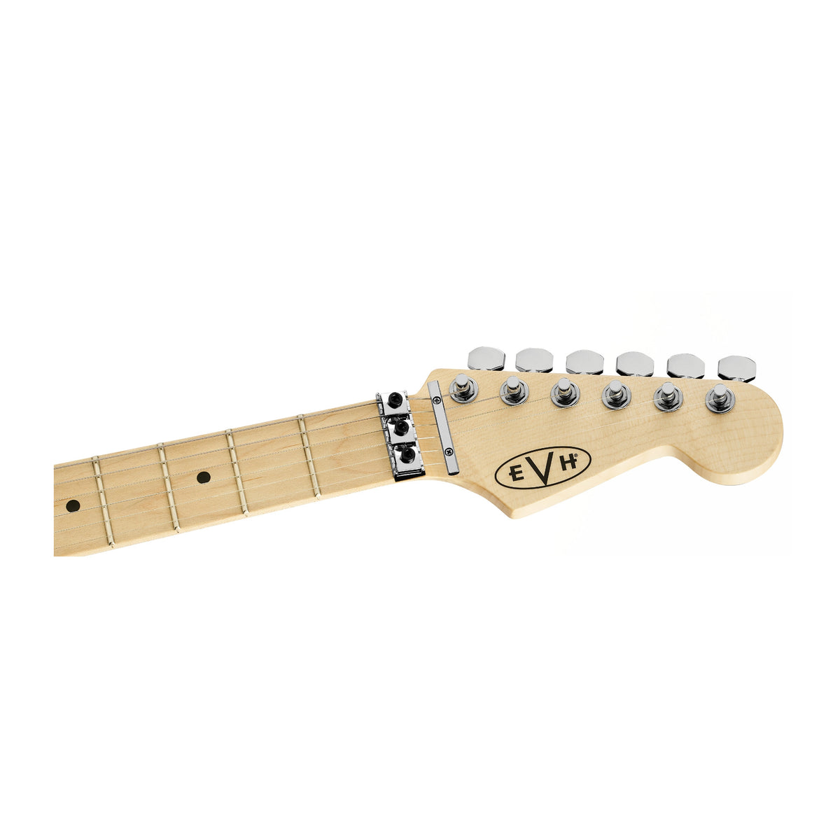 EVH Striped Series Shapes 6-String Electric Guitar with Maple Fingerboard (White and Black)