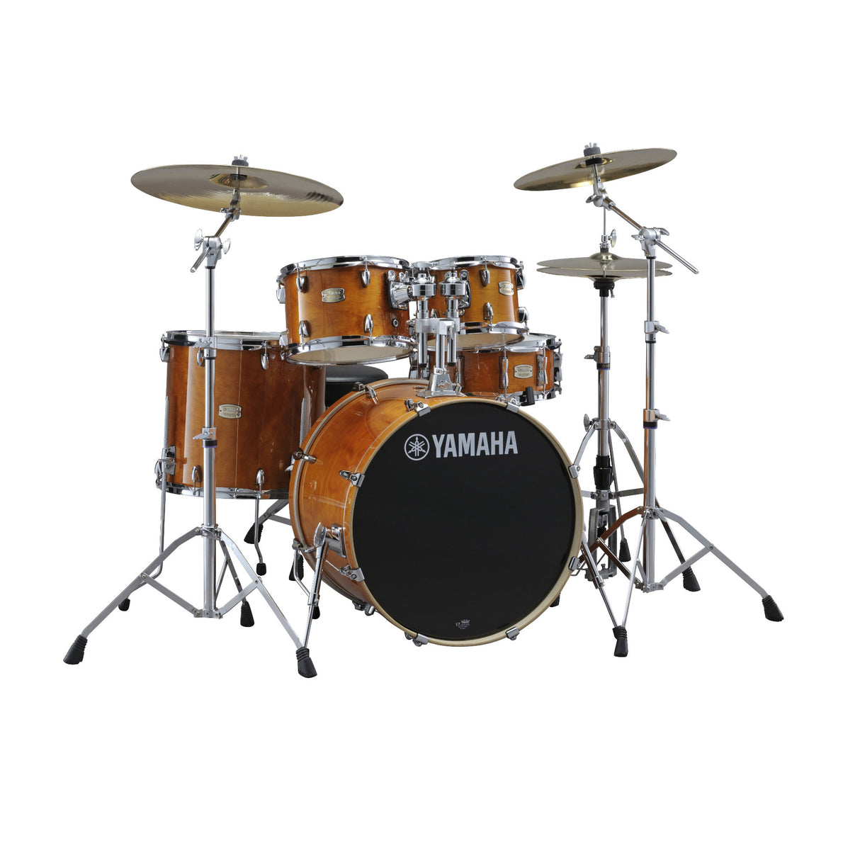 Yamaha SBP2F50HA Stage Custom Birch 5-Piece Drum Shells Set with Hand-lacquered Finish (Honey Amber)